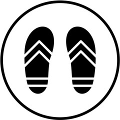 Vector Design Flip Flops Icon Style