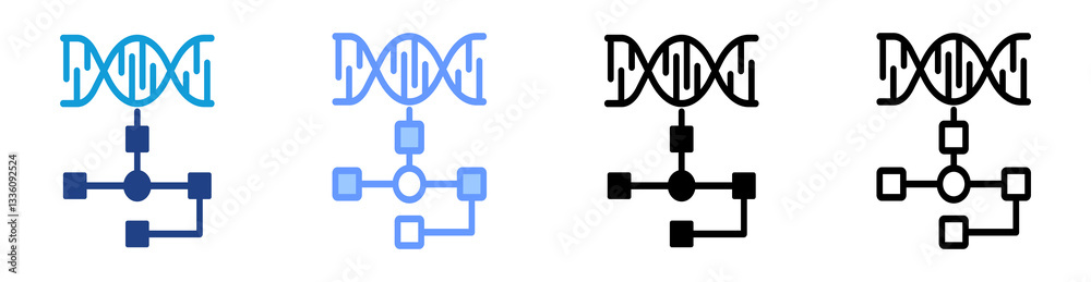 Poster Genetic Algorithm icon set multiple style collection