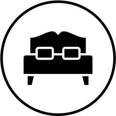 Vector Design Double Bed Icon Style