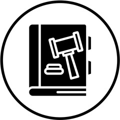 Vector Design Law Book Icon Style