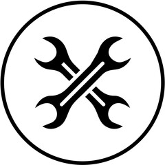 Vector Design Wrench Icon Style