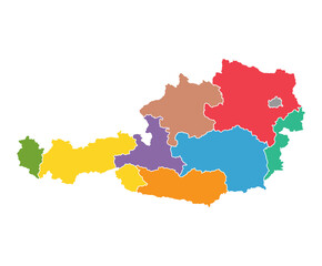 Austria map symbol shape, travel web flat concept icon symbol vector illustration .