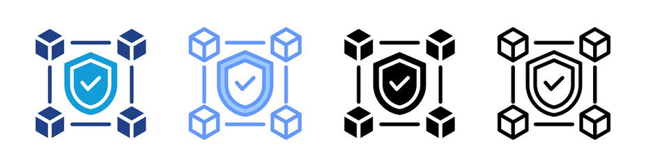 Security icon set multiple style collection