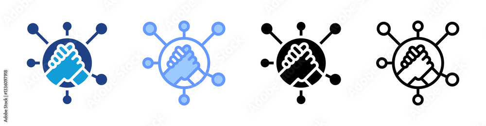 Poster Trustless icon set multiple style collection