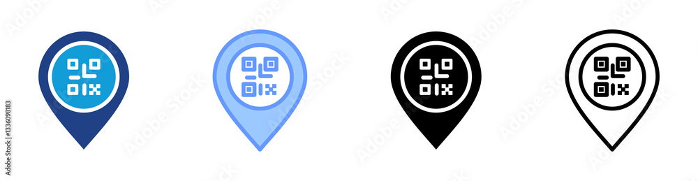 Aufkleber address icon set multiple style collection