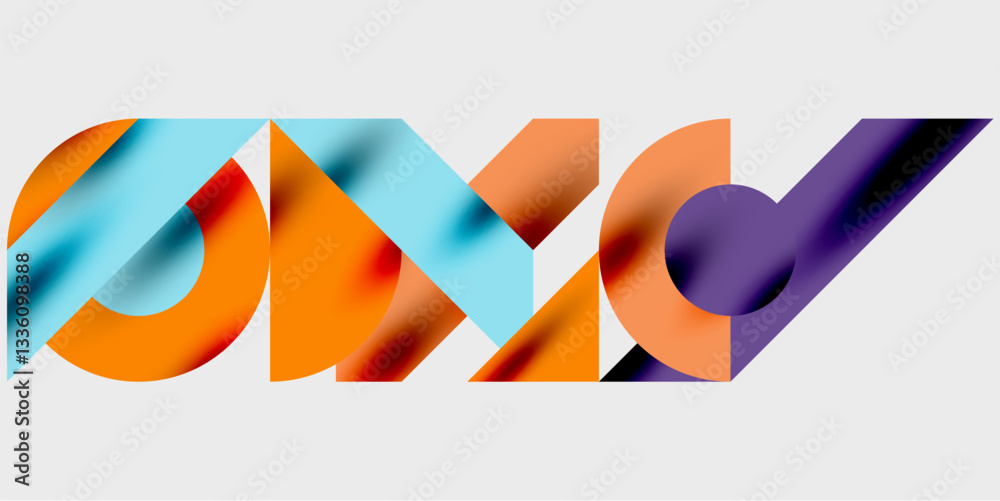 Poster Vibrant abstract background circles with smooth gradients, creating a dynamic and modern design. Ideal for creative, tech, or contemporary-themed projects