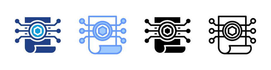 White Paper icon set multiple style collection