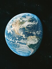 Obraz premium A beautiful realistic view of our home planet in space
