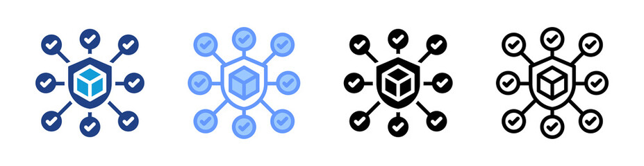 Validator icon set multiple style collection