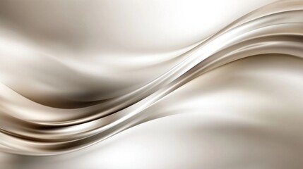 Obraz premium Elegant Smooth Abstract Waves in Soft Beige and Cream Tones