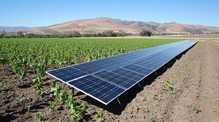 Innovative farming practices: Solar energy powering agricultural irrigation system