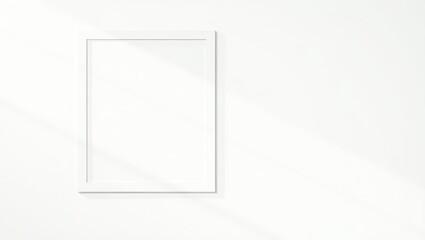 Minimalist White Frame – Elegant Blank Canvas with Subtle Shadows & Texture"