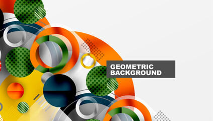 Obraz premium Abstract background - layered geometric shapes with smooth gradients and transparency