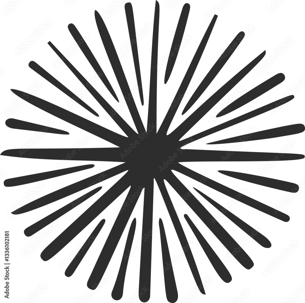 Poster textured circle with pattern. abstract vector hand drawn graphic in rounds. scribble design with dot