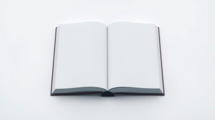 Open Blank Book – Minimalist Design with White Background & Clean Aesthetic"

