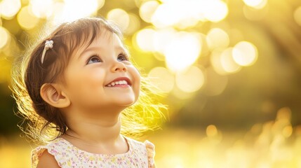 Fototapeta premium Golden light rays with natural lens flare, abstract gradient effect, minimalistic composition. 
