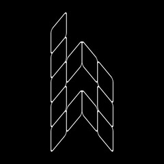 Minimalist Vector Outline Letter 'b' Logo. Lowercase alphabet logo. This design is suitable for t-shirts, construction, architecture, sports, motorsport, sports cars, etc. Alphabet for kids to color.