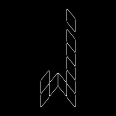 Minimalist Vector Outline Letter 'j' Logo. Lowercase alphabet logo. This design is suitable for t-shirts, construction, architecture, sports, motorsport, sports cars, etc. Alphabet for kids to color.