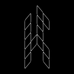 Minimalist Vector Outline Letter 'k' Logo. Lowercase alphabet logo. This design is suitable for t-shirts, construction, architecture, sports, motorsport, sports cars, etc. Alphabet for kids to color.