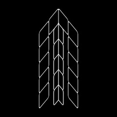 Minimalist Vector Outline Letter 