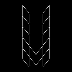 Minimalist Vector Outline Letter 