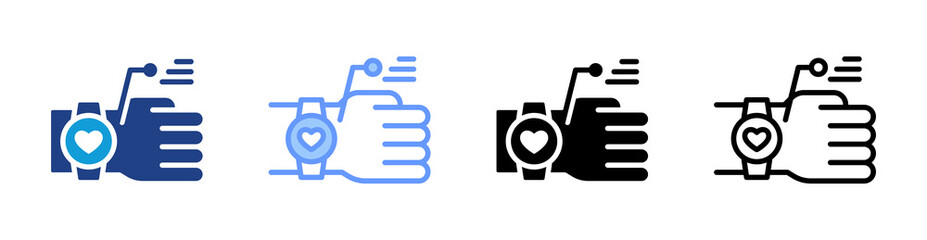 Wearable Technology icon set multiple style collection