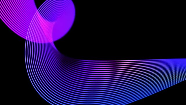 Sweeping Curves Loop 
Flowing parallel lines move across the frame. Loops. 