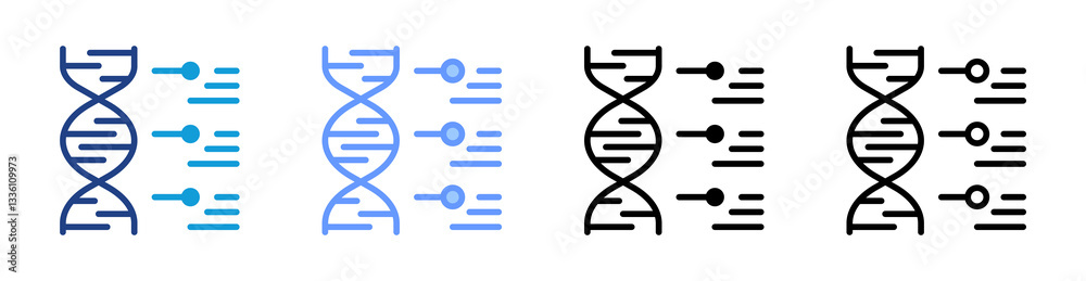 Aufkleber genomic icon set multiple style collection