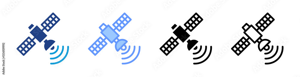 Aufkleber Remote Sensing icon set multiple style collection