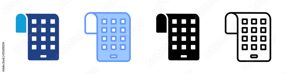 Aufkleber flexible electronic icon set multiple style collection