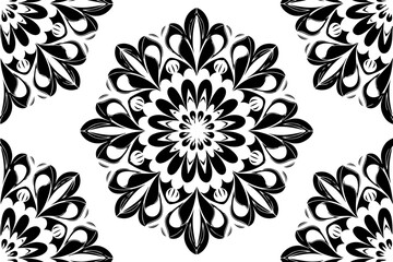 Obraz premium Mandala Stencil Vector Design, Intricate Mandala Stencil Art, Circular Mandala Stencil Vector, Decorative Mandala Template Design, Floral Mandala Stencil Vector, Traditional Mandala Vector Art, Abstra