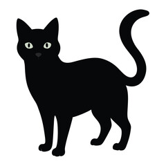 Cat silhouette vector illustration isolated on white background
