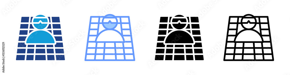 Poster Virtual Environment icon set multiple style collection