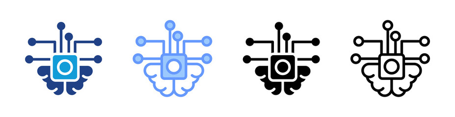 Ai icon set multiple style collection