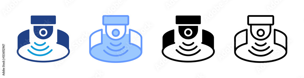 Poster sensory immersion icon set multiple style collection