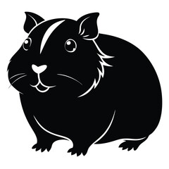 Guinea pig silhouette vector illustration isolated on white background