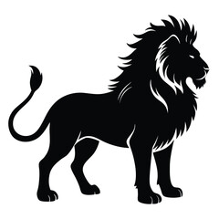 Lion silhouette vector illustration isolated on white background