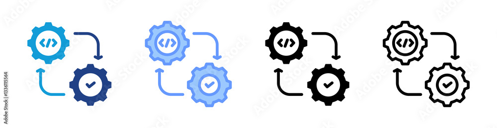 Poster It Integration icon set multiple style collection