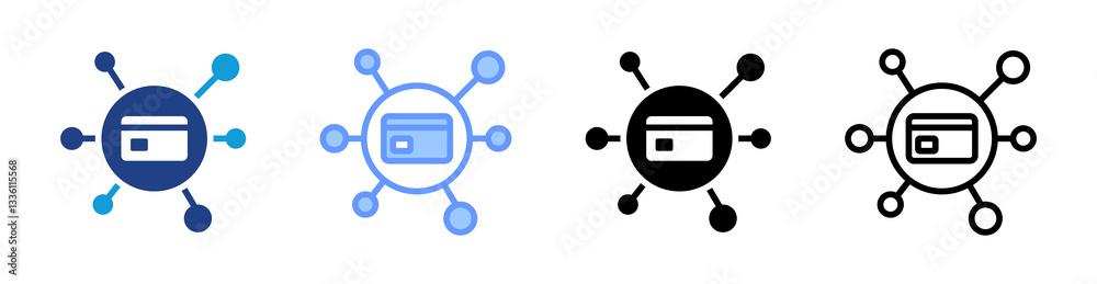 Poster Middleware icon set multiple style collection