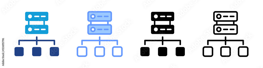 Aufkleber Load Balancing icon set multiple style collection