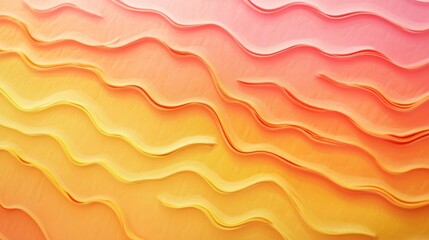 Fototapeta premium Abstract Wavy Lines in Warm Gradients of Orange and Pink Hues