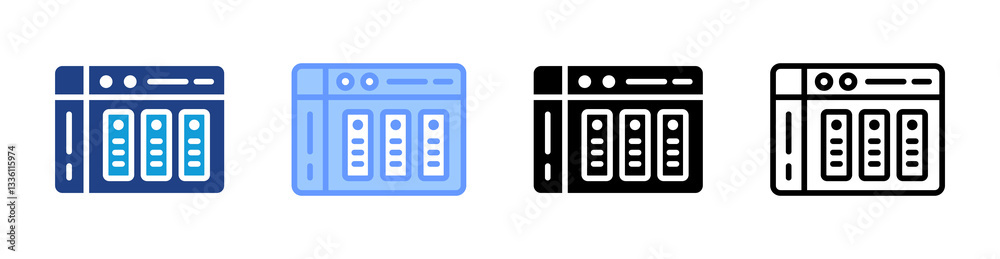 Poster Nas icon set multiple style collection