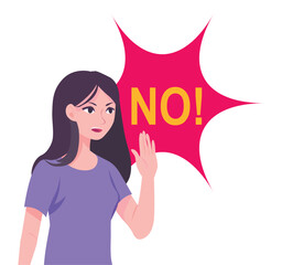A Girl Saying No Assertively