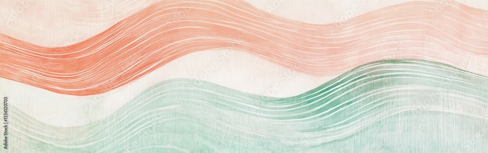 Fototapete soft pencil strokes create a tranquil blend of colors in a flowing abstract design