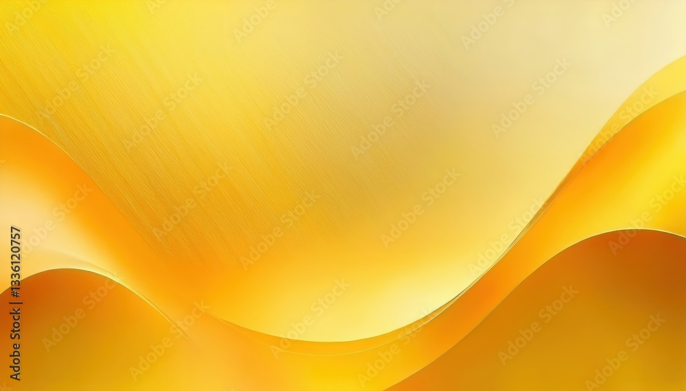 Leinwandbilder flowing golden abstract waves with soft gradient background, elegant digital design for modern prese