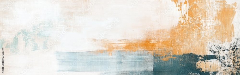 Leinwandbilder Soft pencil strokes create a tranquil abstract composition with warm and cool tones blending seamlessly