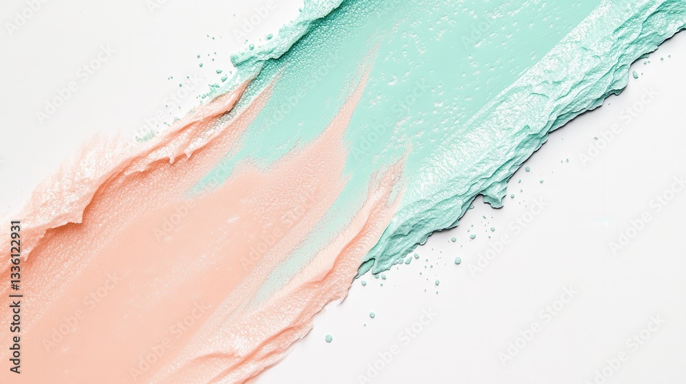 Fototapete minimalist gradient created with uneven pencil strokes features soft pastel tones and contrasts in t