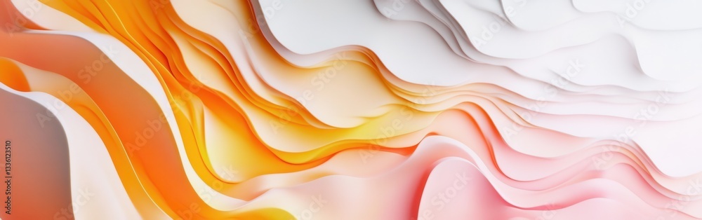 Leinwandbilder minimalist abstract design featuring flowing shapes in warm colors conveying a sense of movement and