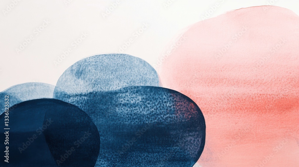 Aufkleber layered pencil strokes create a gradient effect in coral hues with deep blue undertones on a texture