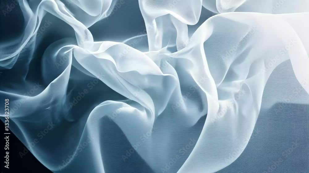 Aufkleber Texture of soft, abstract tissue in seamless pattern creating fluid, ethereal effects, 4K Abstract Tissue Seamless